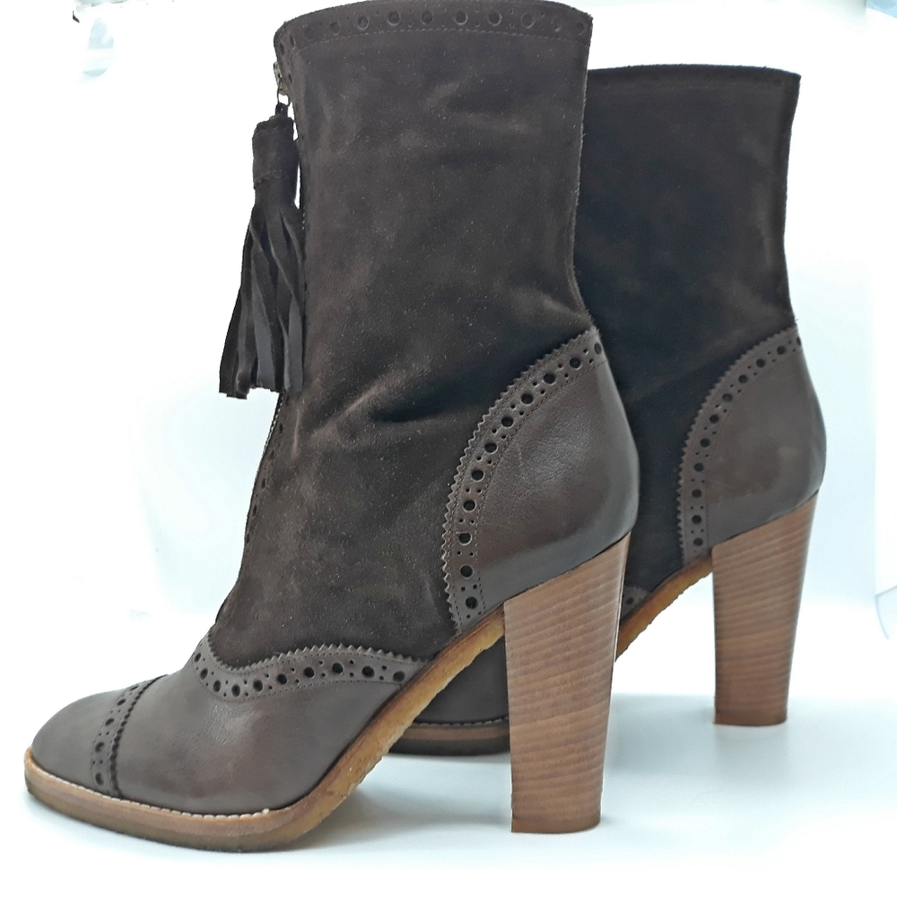 Michael Kors Brogue Zippered Booties